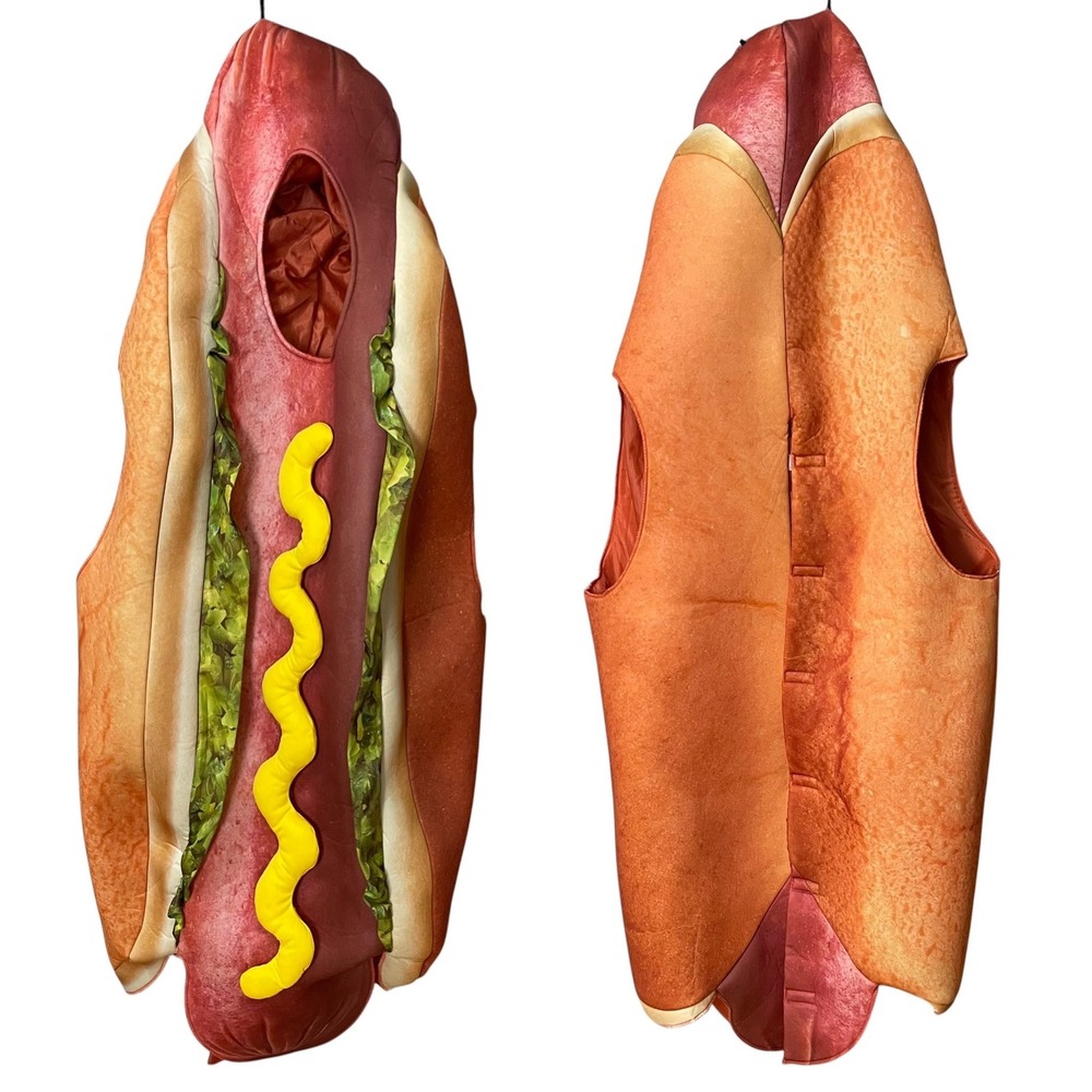 Hot Dog Halloween Costume One Size Adult Funny Novelty Food Men Women Unisex